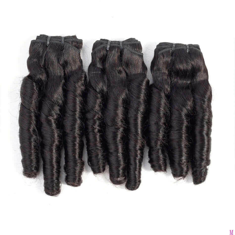 10A Grade 3/4 Spring Curl Fumi Human Hair bundles with 4x4 Closures &amp;