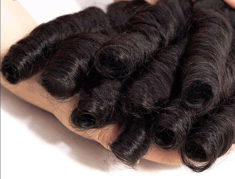 10A Grade 3/4 Spring Curl Fumi Human Hair bundles with 4x4 Closures &.