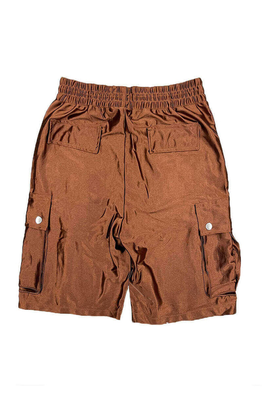 Satin Cargo Shorts.