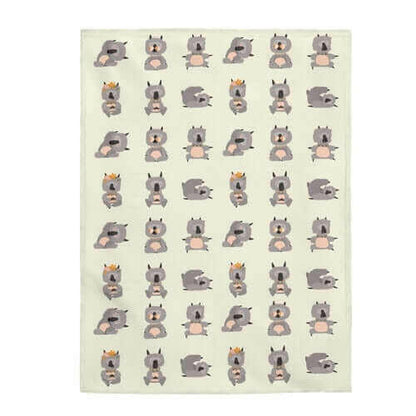 Lama Yoga Poses Velveteen Plush Blanket.