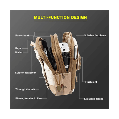 Tactical MOLLE Pouch &amp; Waist Bag for Hiking &amp; Outdoor Activities