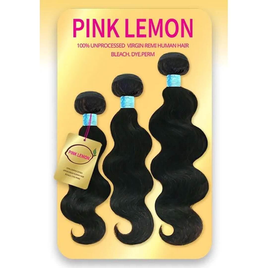 Pink Lemon Body Wave Human Hair Bundles – 20, 22 &amp; 24 Inches