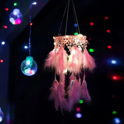 LED Dream Catcher Hanging Light – White