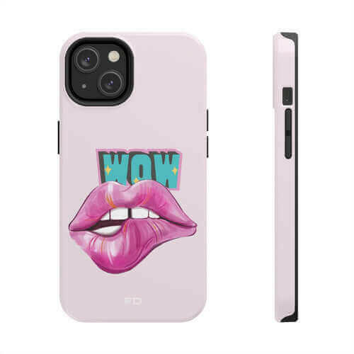 Sexy Lips Tough Case for iPhone with Wireless Charging.