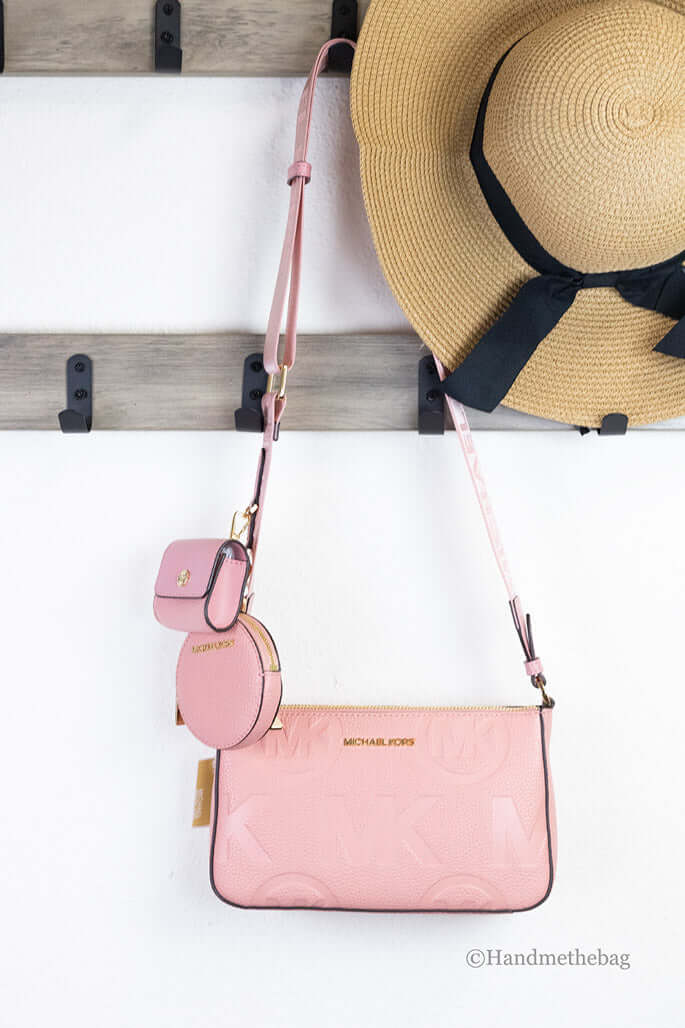 Michael Kors Jet Set Small Leather Crossbody Bag, Primrose