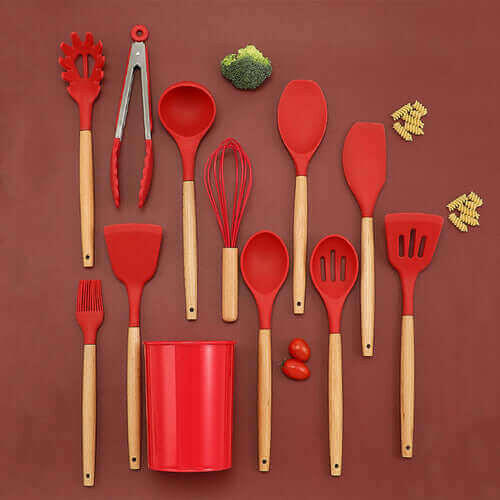 12 Piece Silicone Kitchen Utensil Set (more color options)