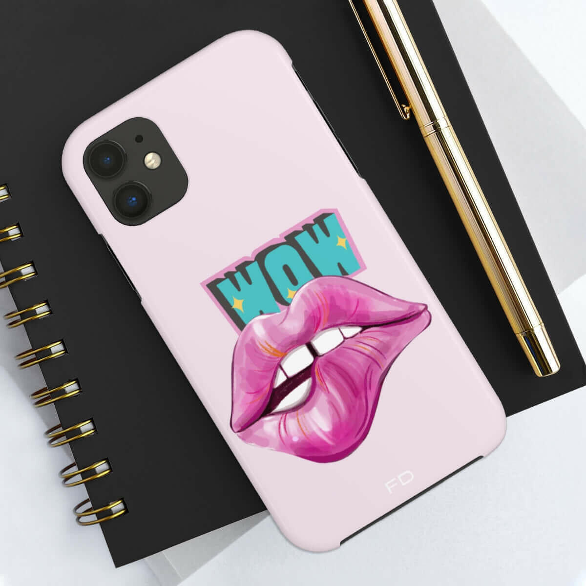 Sexy Lips Tough Case for iPhone with Wireless Charging.