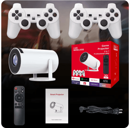 Wireless Gaming &amp; Home Entertainment Projector - White