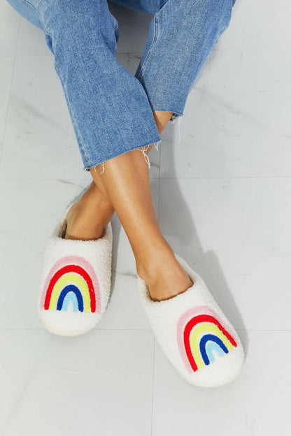 MMShoes Rainbow Plush Slipper.