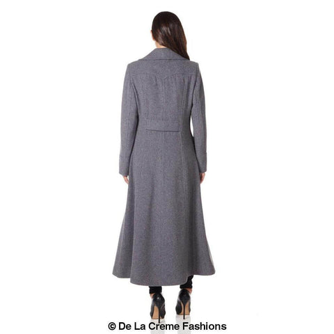 Wool Blend Double Breasted Maxi Coat (2004-WOOL)