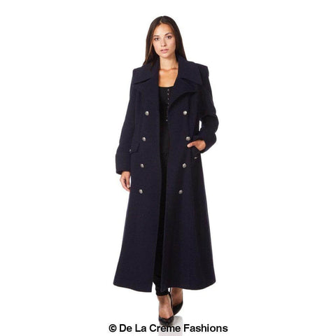 Wool Blend Double Breasted Maxi Coat (2004-WOOL)