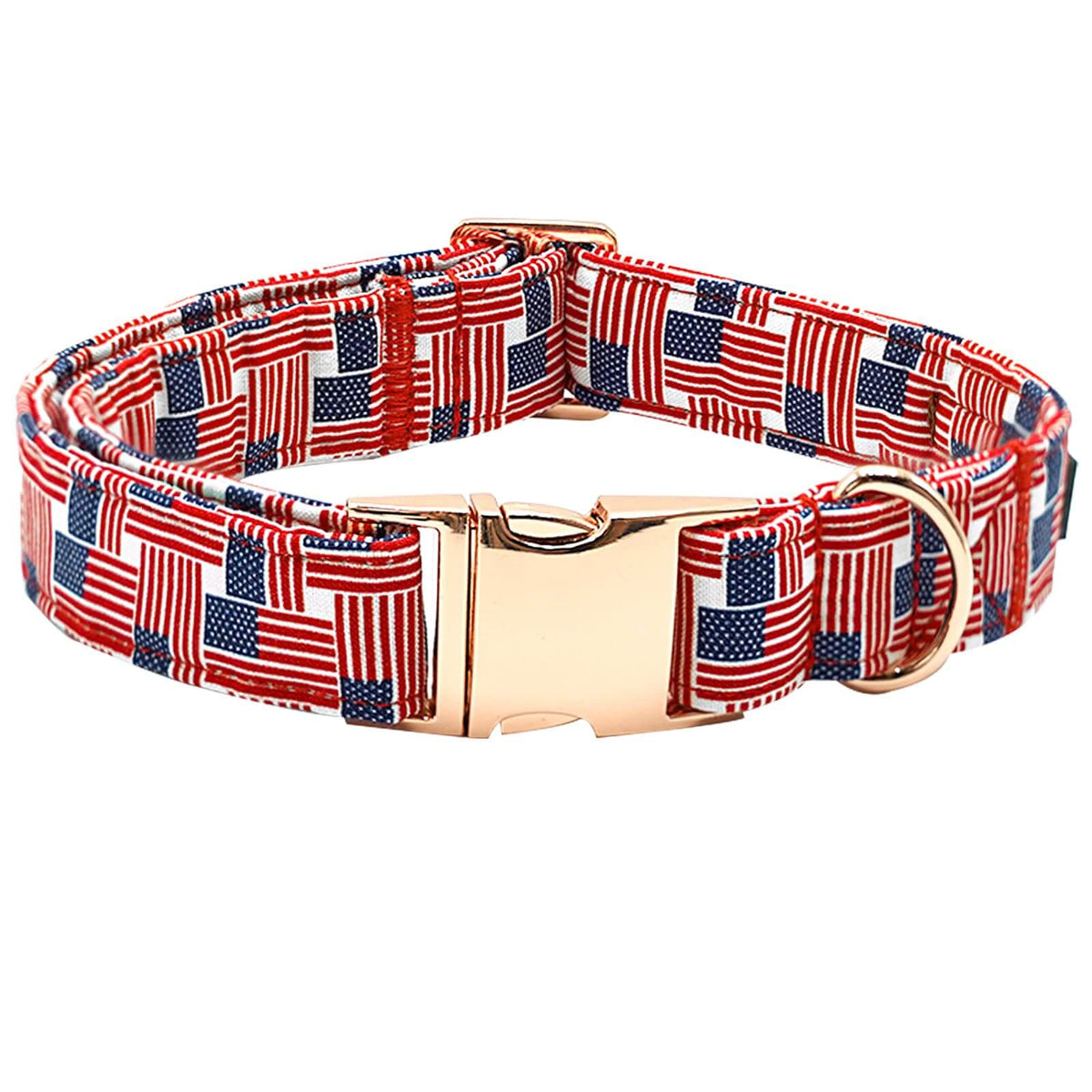 Bobo Rainbow American Flag Dog Collar - X-Small