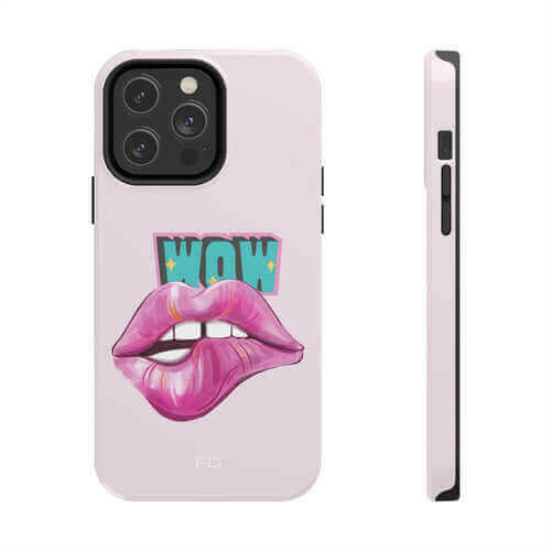 Sexy Lips Tough Case for iPhone with Wireless Charging.