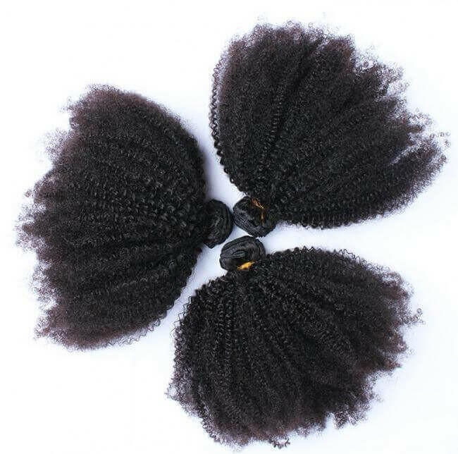 BeuMAX 10A Grade 3/4 Bundles Afro Kinky Curly Brazilian Human Hair.