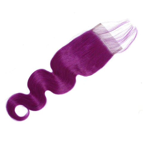 Body Wave 10A Grade Purples #1B/ purple 3/4 BUNDLES with CLOSURES & FR.