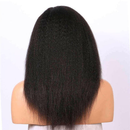 U Part Wig Kinky Straight Human Hair Wigs For Black Women Brazilian Re.