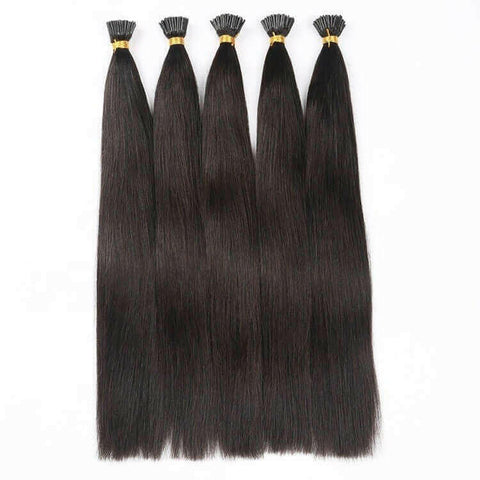 Brazilian Straight Human Hair I Tip Microlinks Bulk Braiding Human Hai.