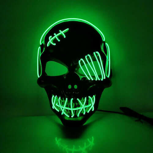 Halloween Scary One-Eyed Pirate Mask Cosplay Led Mask.