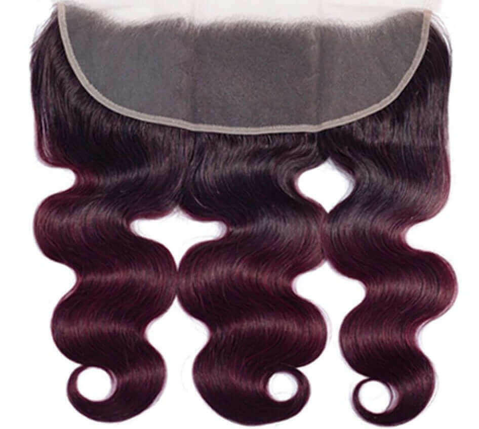 10A Grade #99J  Body Wave #1B/99j BUNDLES with 4x4 CLOSURES & 13x4 FRO.