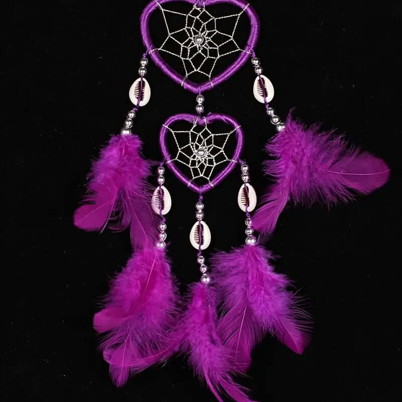 Heart-Shaped Dream Catcher with Feathers