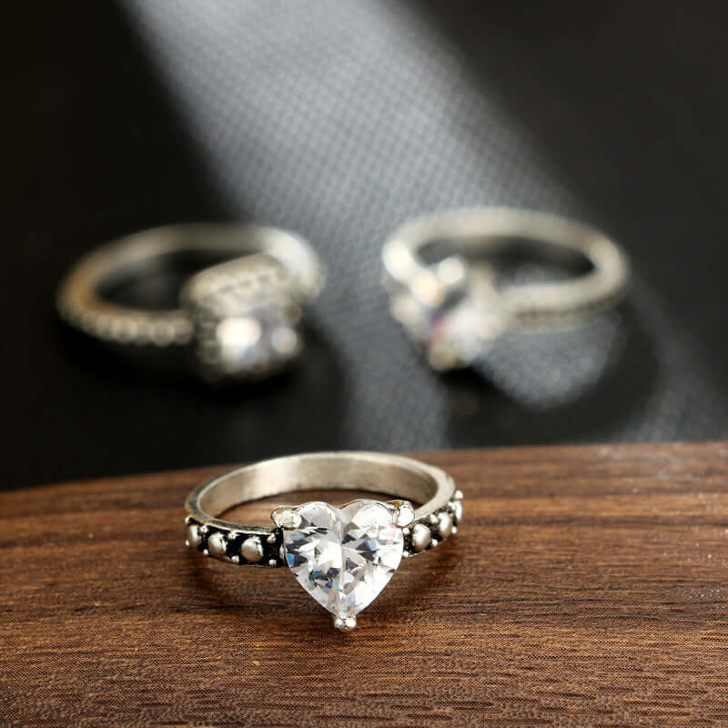 3-Piece Geometric Ring Set