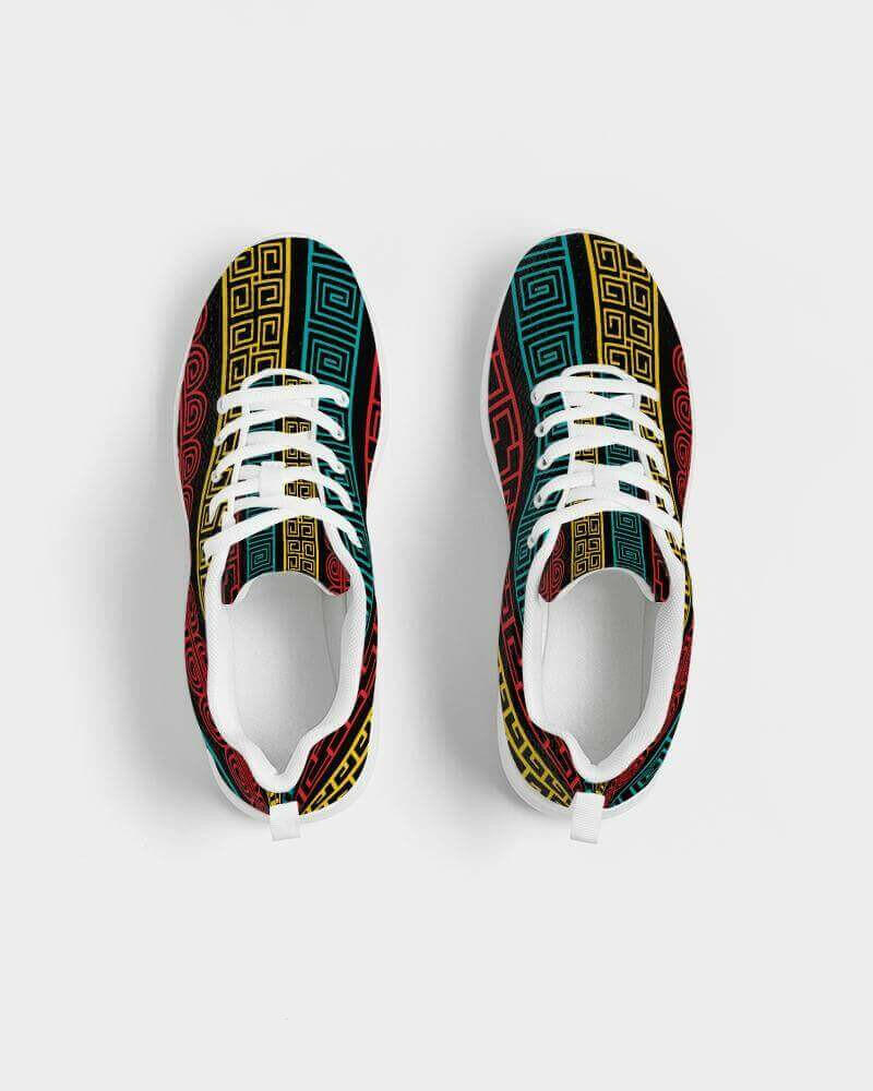 multicolor low top canvas running shoes