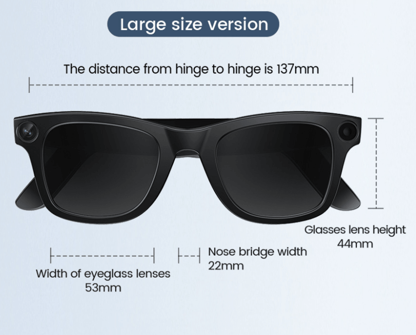 AI Camera Smart Glasses – Sunglasses &amp; Clear Lens Options