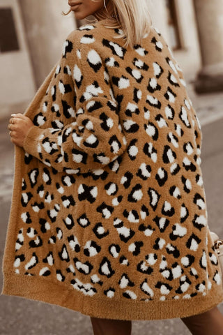 Leopard Print Fur Cardigan