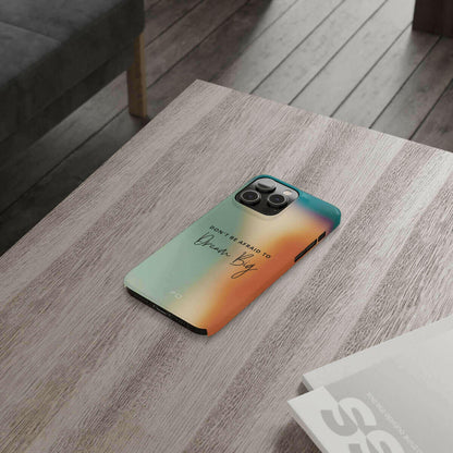 Dream Big Quote Slim Case for iPhone 14 Series.