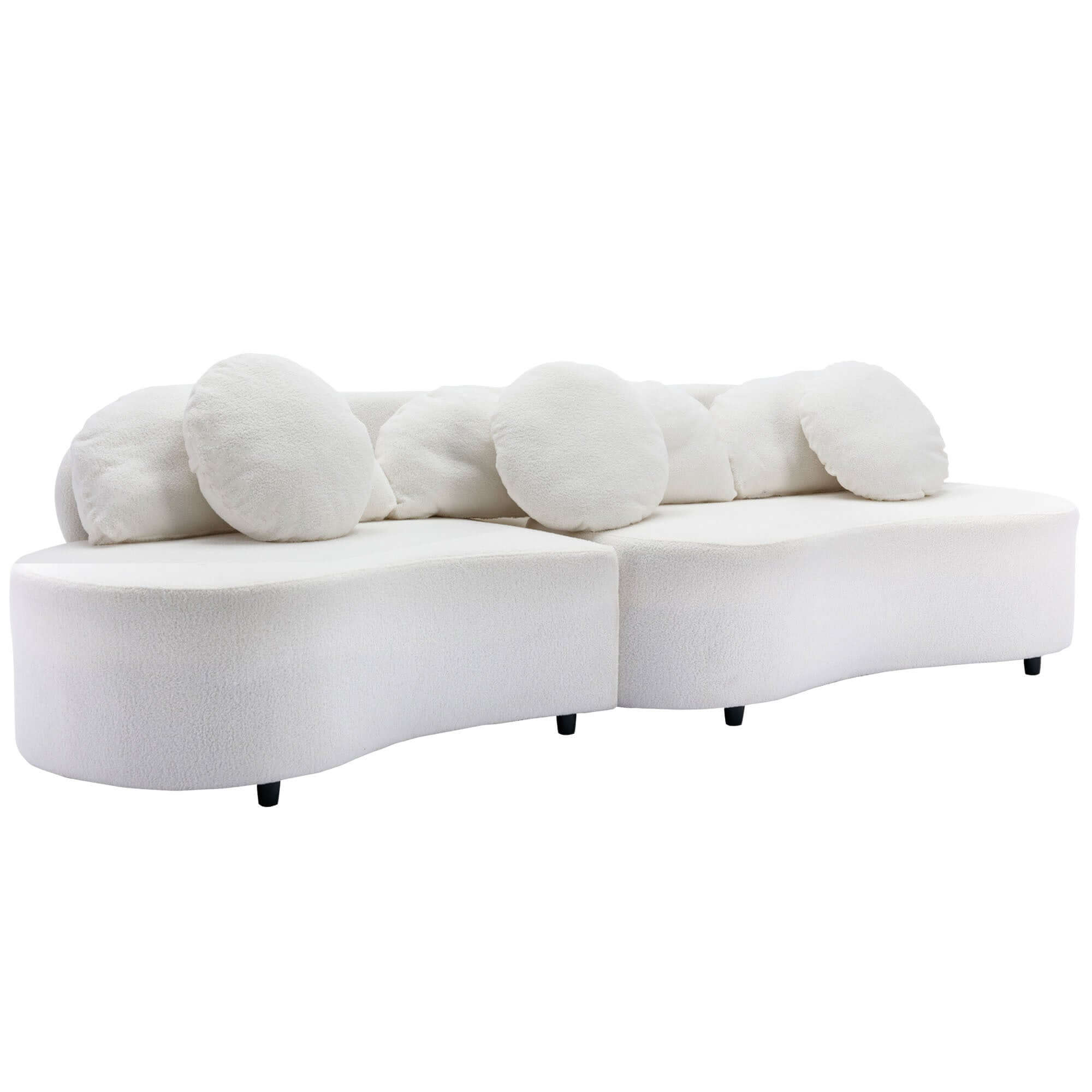 103.9" Modern Living Room Sofa Lamb Velvet Upholstered Couch Furniture