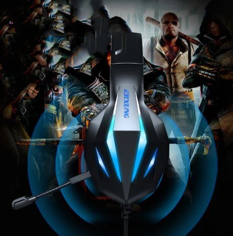 Luminous Wired Gaming Headset with Microphone &amp; 50mm Drivers
