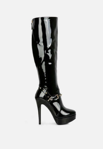 daphne stiletto heeled mid calf boots.