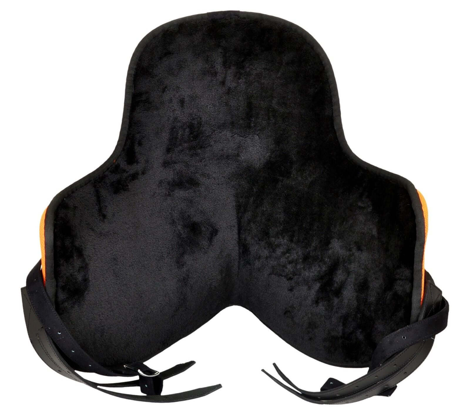 Treeless Synthetic Horse Saddle with Girth Orange Size 13" to 18"