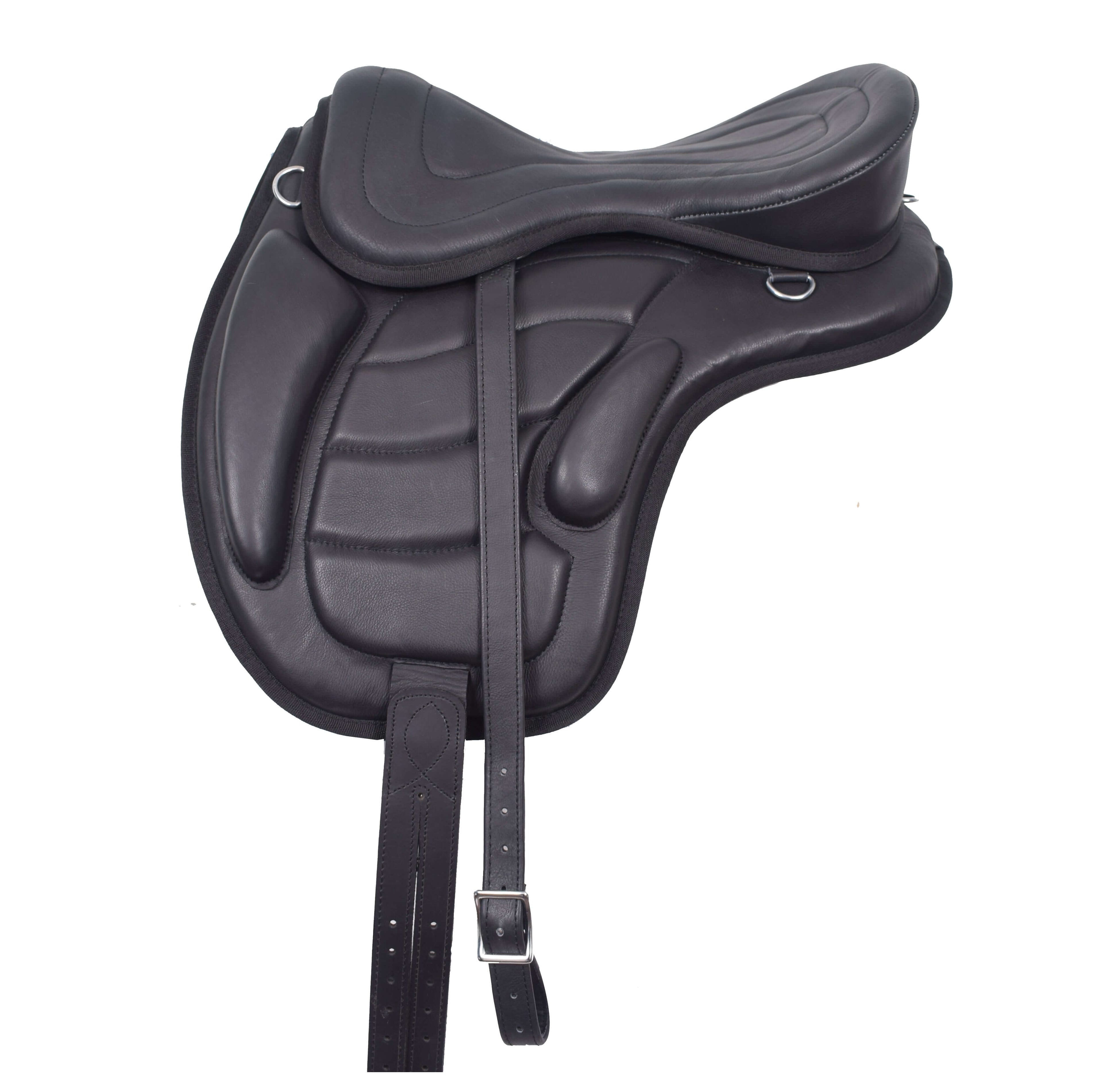 Treeless Freemax Leather English Horse Saddles Size 15" to 18" Inch