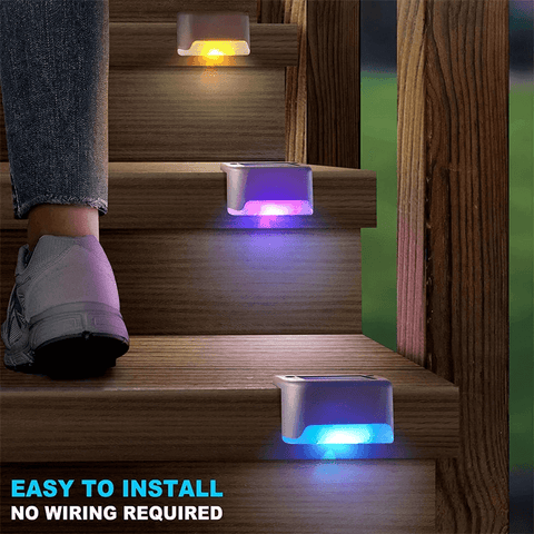 Waterproof Outdoor Solar Deck Lights for Steps and Decks - Solar Powered LED Lights