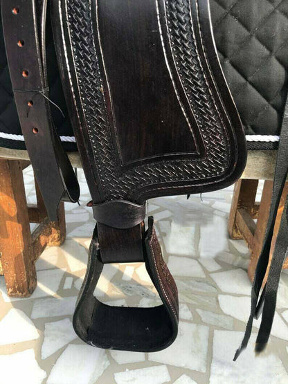 Genuine Leather Western Kids Horse Saddle And Tack Size 10" to 13"