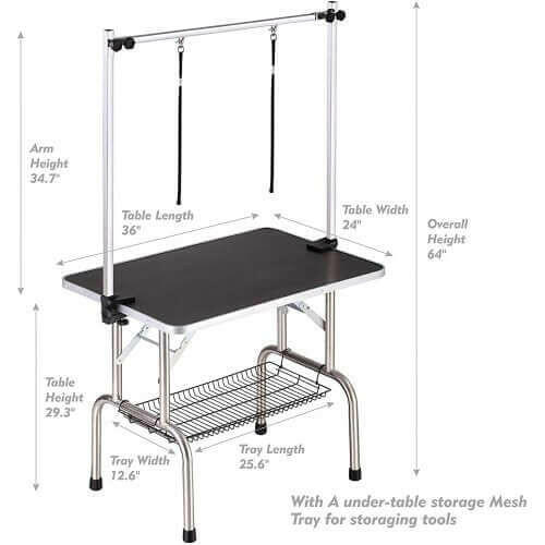 36" Professional Dog Pet Grooming Table Adjustable.