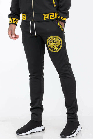 Lion Head Embroidery Status Track Pant.