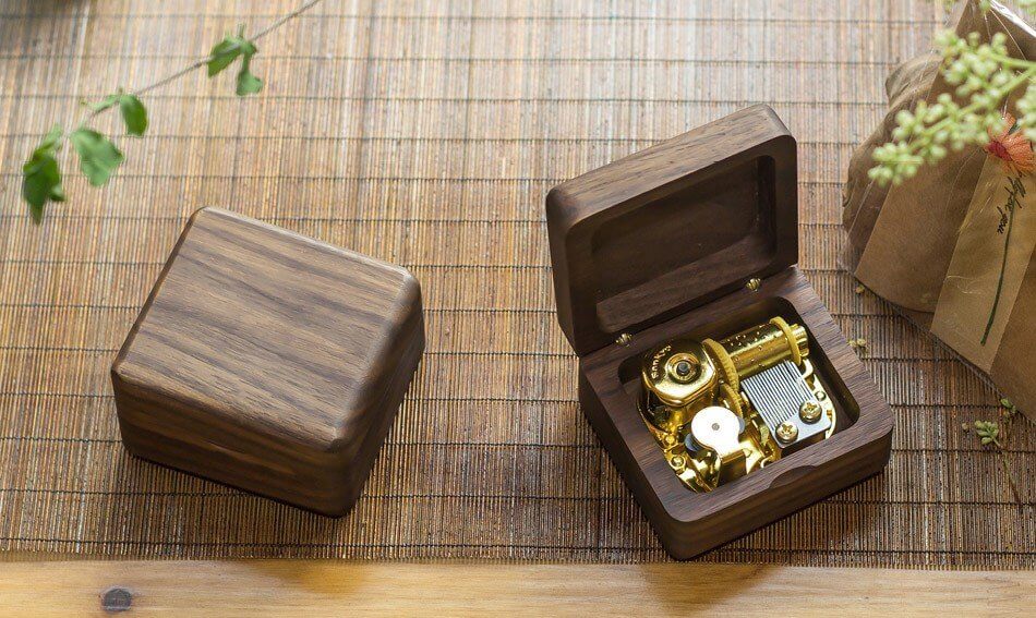 Black Walnut Wood Music Box