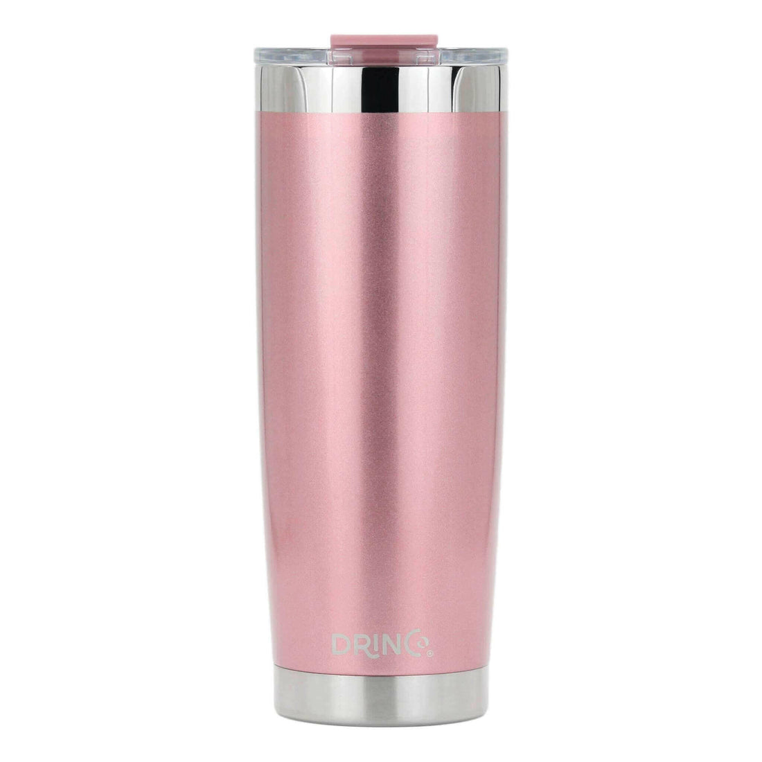 DRINCO® 20oz Insulated Tumbler Spill Proof Lid 2 Straws (Rose Gold)