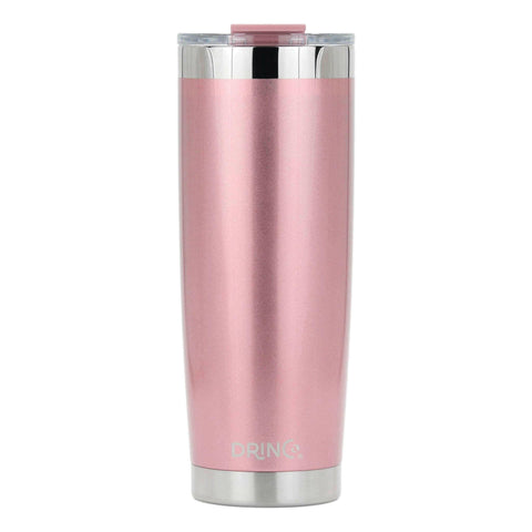 DRINCO® 20oz Insulated Tumbler Spill Proof Lid 2 Straws (Rose Gold).