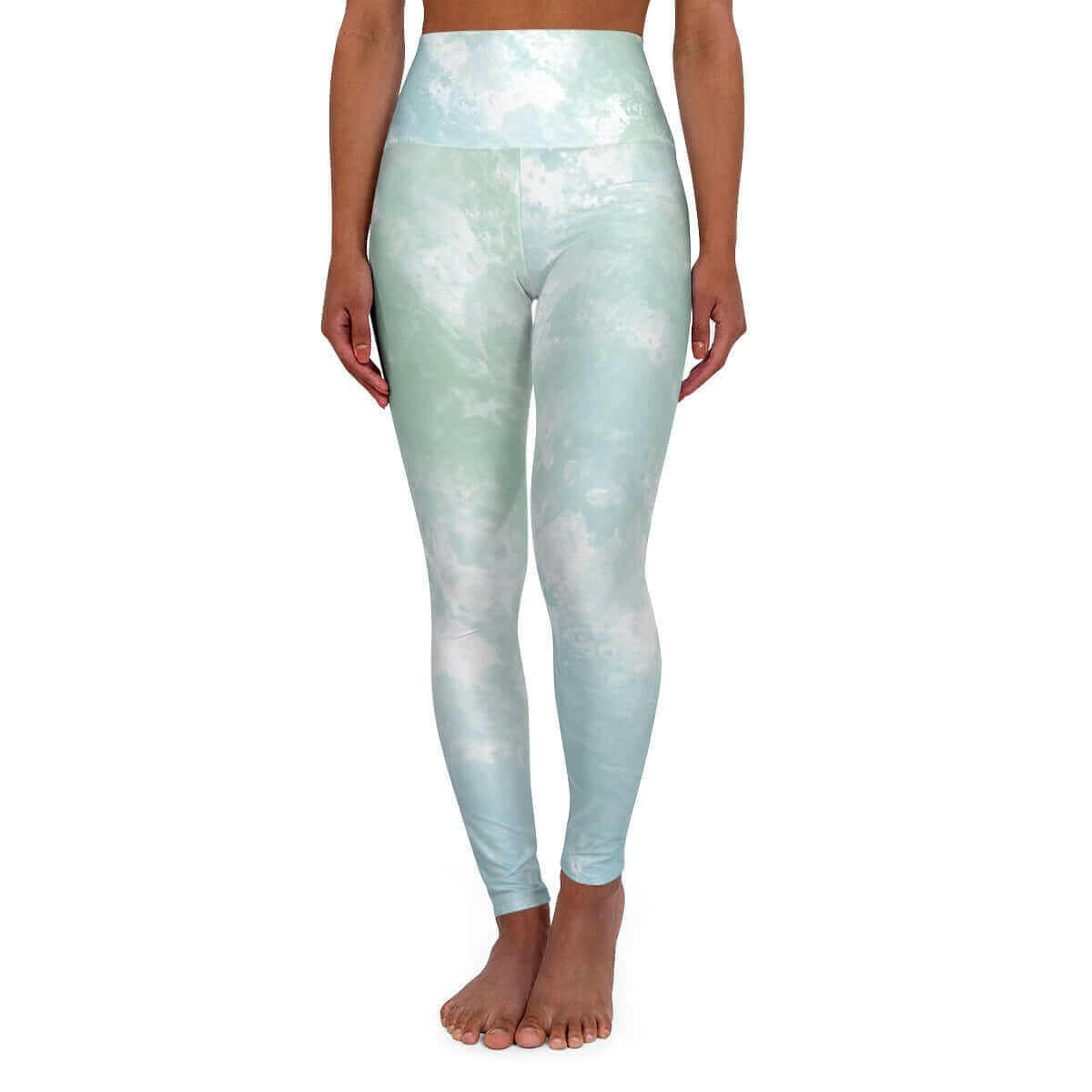 Blue Tie Dye Leggings - Made in USA.