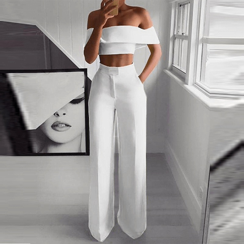 FlexiChic™ – Wide Leg Pants &amp; Crop Top Two-Piece Set