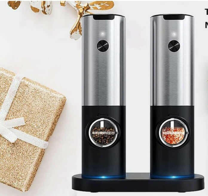 Electric Salt Grinder 2 Bottles Set.