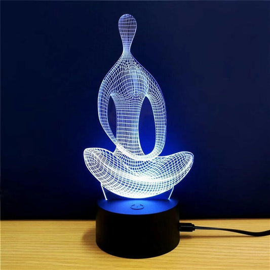 3D Colorful Yoga Model Lamp.