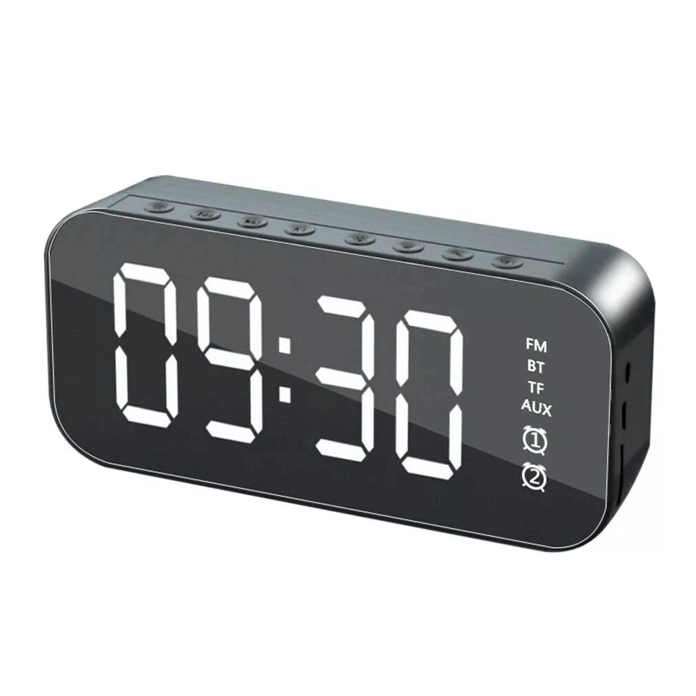 LED Display Alarm Clock Wireless Bluetooth Speakers.