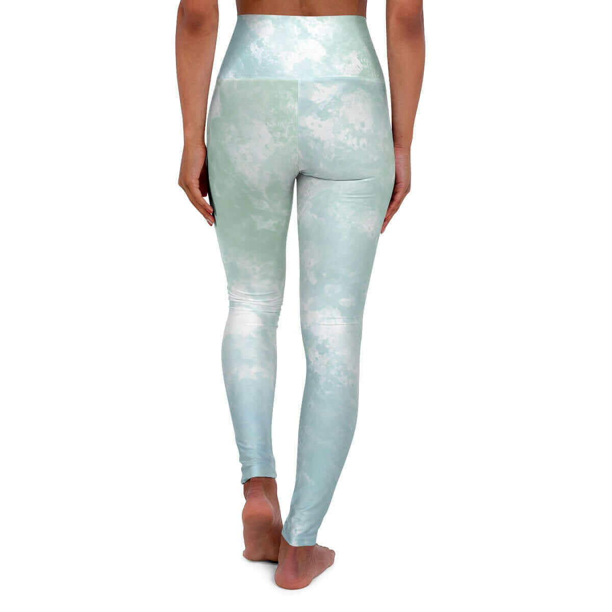 Blue Tie Dye Leggings - Made in USA.