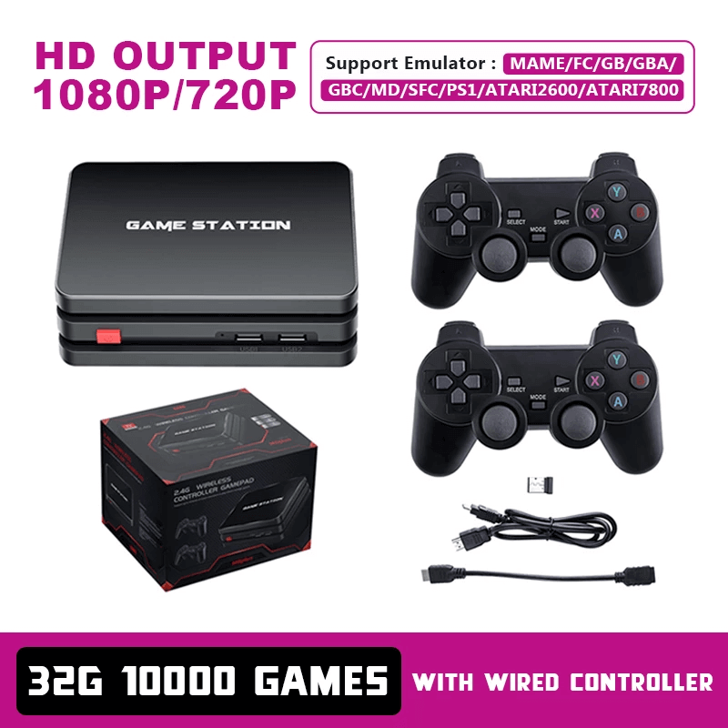 Video Game Consoles Built-in 10000+Games With Wireless Controller.