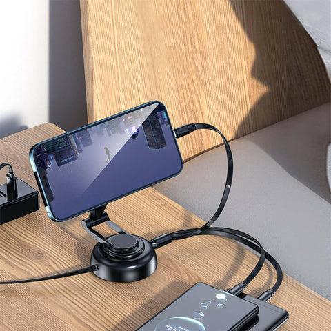 Zunammy 3 in 1 Tri-Cable Magnetic Car Mount Charger.