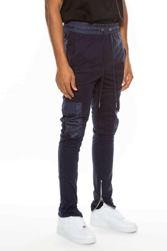 Heathered Cotton Blend Joggers.